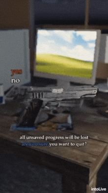 a screenshot of a computer screen with the words yes no
