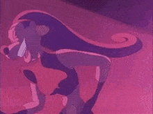 two pink cartoon characters are pointing at their faces