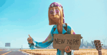 hitchhiking minions hippie hitching new york