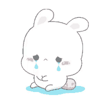 bunny cute kawaii cry sob