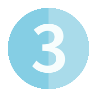 a blue circle with the number 3 inside