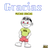 gracias muchas gracias thank you in spanish with a cartoon character