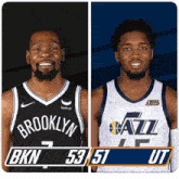 Brooklyn Nets (53) Vs. Utah Jazz (51) Half-time Break GIF - Nba Basketball Nba 2021 GIFs
