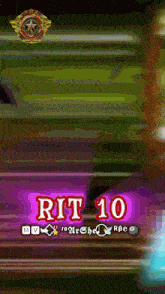 a screen shot of a video game that says rit 10 on it