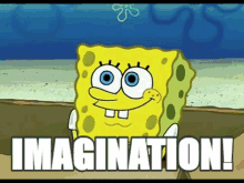 Imagination Spongebob GIF - Imagination Spongebob Rainbow GIFs