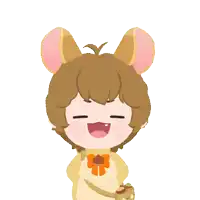 a cartoon illustration of a mouse with a bow tie