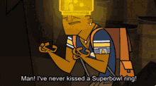 Total Drama Cartoon GIF - Total Drama Cartoon Man Ive Never Kissed A Superbowl Ring GIFs
