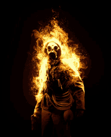 In Flames On Fire GIF - In Flames On Fire Hazardous Suit GIFs