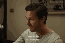 It Would Be An Honour Honour GIF - It Would Be An Honour Honour Clutches Chest GIFs