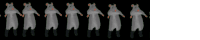 a bunch of mice are standing in a row on a black background