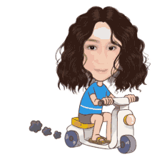 lets go scooter smiling curly hair