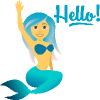 Hello Mermaid Life Sticker - Hello Mermaid Life Joypixels Stickers