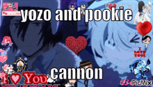 a collage of anime characters including yozo and pookie