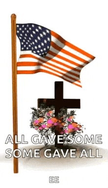 Happy Memorial Day American Flag GIF - Happy Memorial Day American Flag Cross GIFs