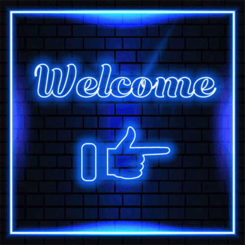 Welcome Pointing GIF - Welcome Pointing Neon - Discover & Share GIFs