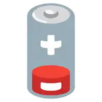 a cartoon drawing of a battery with a plus and minus sign
