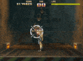 a video game with a score of 3211743 and time of 03