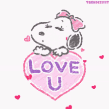 Love U Love You GIF - Love U Love You Snoopy GIFs