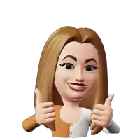 a cartoon of a woman giving a thumbs up