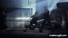 Fight Blade Runner Back Out GIF - Fight Blade Runner Back Out Anime Fight GIFs