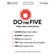 prevention help stop coronavirus do the five public health information
