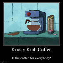 Krusty Krab Coffee Coffee Maker GIF