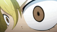 a close up of a cartoon character 's eyes