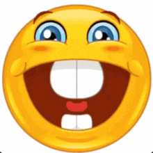 a cartoon smiley face with a big smile on it