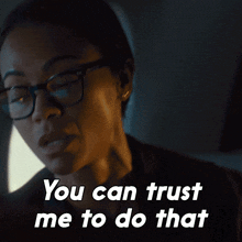 You Can Trust Me To Do That Joe GIF - You Can Trust Me To Do That Joe Zoe Saldana GIFs