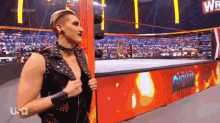 Rhea Ripley Entrance GIF - Rhea Ripley Entrance Walk Out GIFs