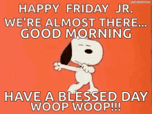Snoopy Were Almost There GIF