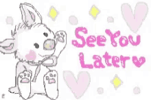 see you later cartoon bunny cute