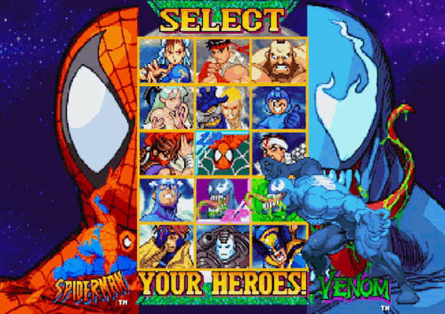 marvel vs capcom 1 character select