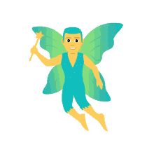 man fairy joypixels man fairy flying