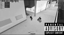 a screen shot of a video game with a parental advisory explicit content label