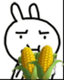Eating Corn GIF - Eating Corn Bunny GIFs