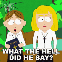 What The Hell Did He Say Sister Hollis GIF - What The Hell Did He Say Sister Hollis South Park GIFs