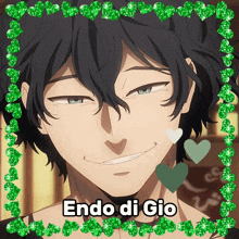 a picture of endo di gio with hearts around his face