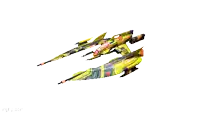 a pixel art of a yellow and red space ship with the letters rfp.ccr on the bottom