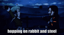 Rabbit And Steel Sinon GIF - Rabbit And Steel Sinon Hop On GIFs