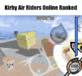 a screenshot of kirby air riders online ranked game