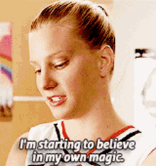 Glee Brittany Pierce GIF - Glee Brittany Pierce Im Starting To Believe In My Own Magic GIFs