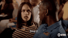 Don'T GIF - Cleopatra Coleman White Famous Stop It GIFs