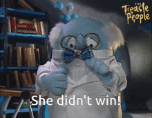 a cartoon character says she didn 't win