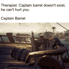 sea of thieves pirates captain barrel captain barrel