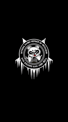 a black and white logo with a panda and the words `` stay tuned ''
