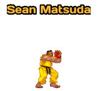 a video game character named sean matsuda in yellow