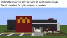 Mcdonalds Minecraft Physics Mod GIF - Mcdonalds Minecraft Physics Mod Were All Out Of Chicken Nuggets GIFs