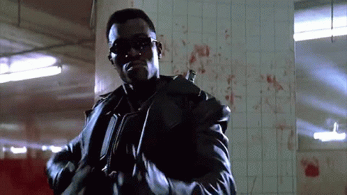 Blade made a dad joke.