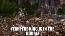 Madagascar Marty GIF - Madagascar Marty The King Is In The House GIFs